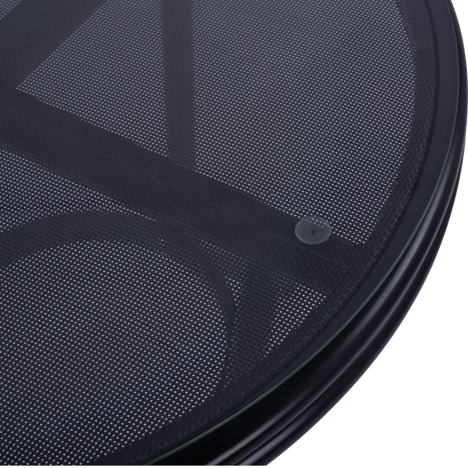 ΤΡΑΠΕΖΙ ΑΛΟΥΜΙΝΙΟΥ MOSES Φ70 BAMBOO LOOK HM5532.02 ΜΑΥΡΟ ΜΕ ΓΥΑΛΙ Φ70X76 εκ - Image 5