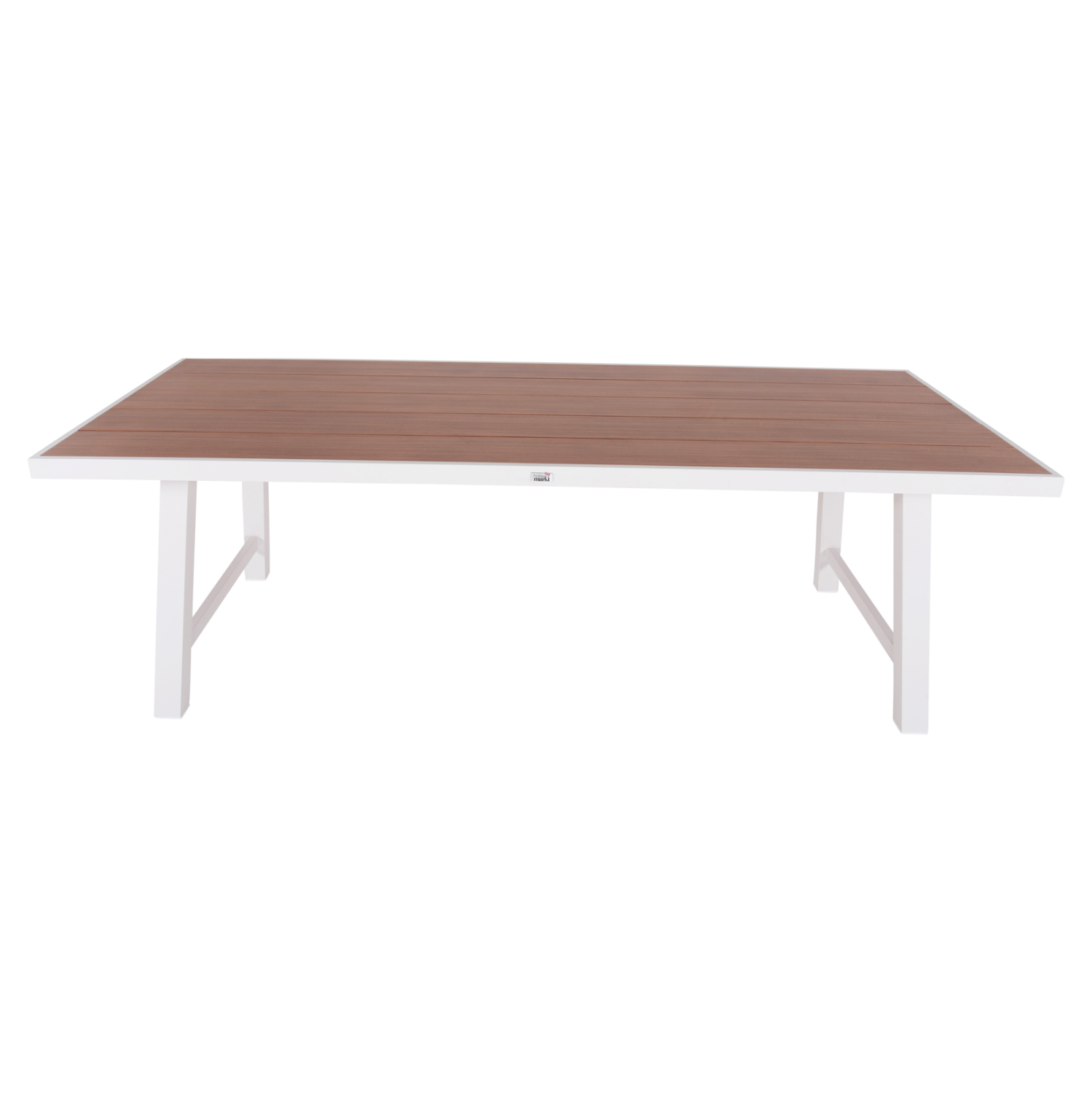 ΤΡΑΠΕΖΙ ΑΛΟΥΜΙΝΙΟΥ GOBAR HM6060.01 ΛΕΥΚΟ ΜΕ ΕΠΙΦΑΝΕΙΑ ΑΠΟΜΙΜΗΣΗΣ ΞΥΛΟΥ 240Χ105Χ75Υεκ. - Image 3