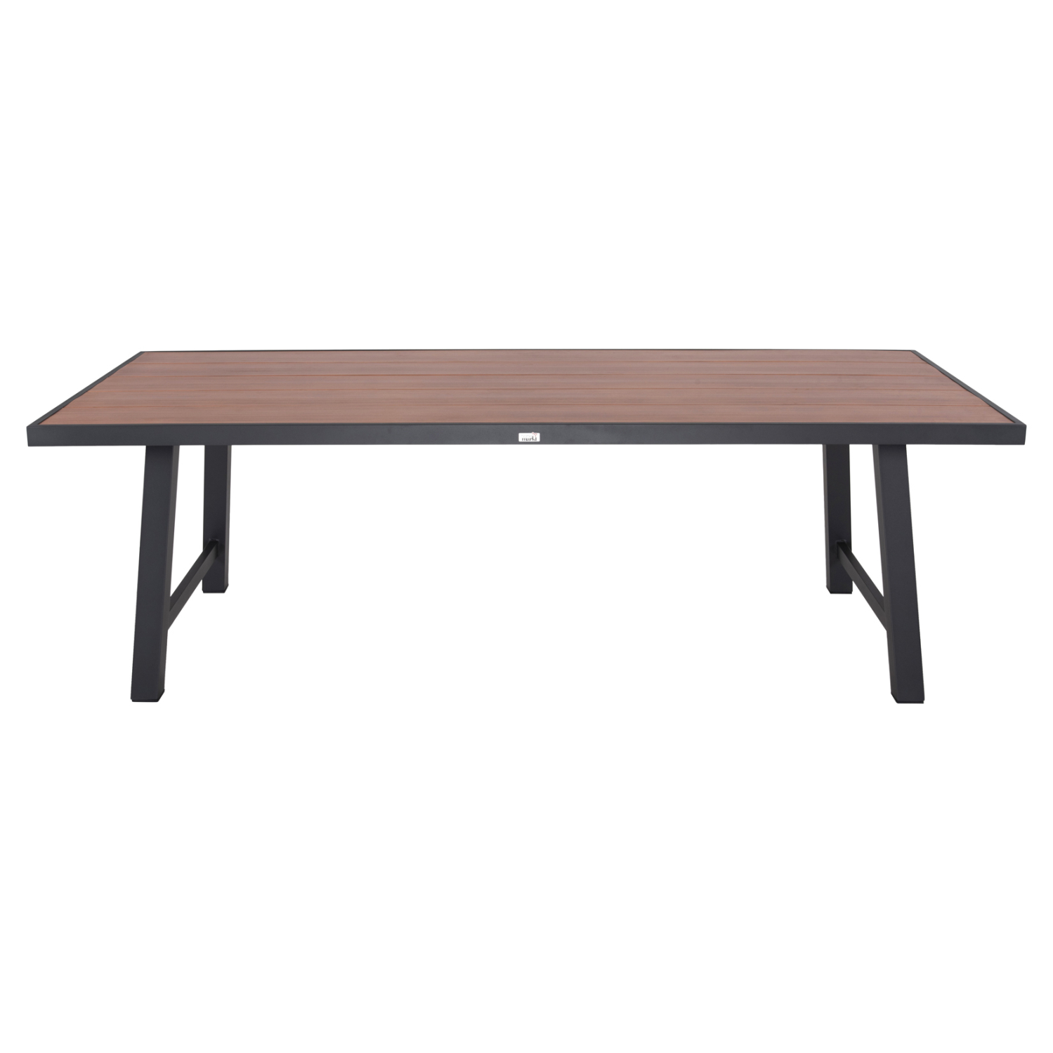 ΤΡΑΠΕΖΙ ΑΛΟΥΜΙΝΙΟΥ GOBAR HM6060.03 ΑΝΘΡΑΚΙ ΜΕ ΕΠΙΦΑΝΕΙΑ ΑΠΟΜΙΜΗΣΗΣ ΞΥΛΟΥ 240Χ105Χ75Υεκ. - Image 3