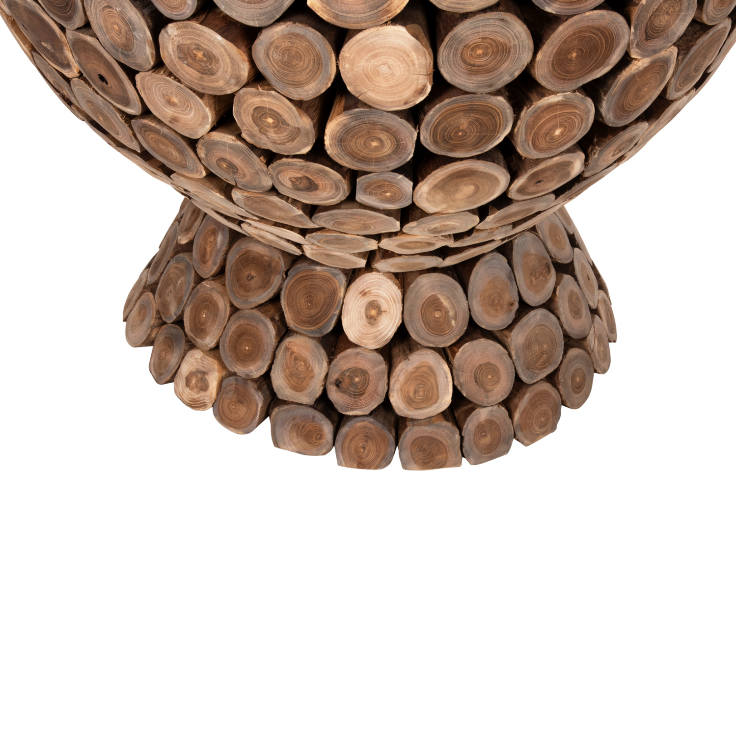 ΤΡΑΠΕΖΙ BAR ΣΤΡΟΓΓΥΛΟ LEEROY HM9806 KOMMATIA ΞΥΛΟΥ TEAK Φ900x103Υεκ. - Image 4