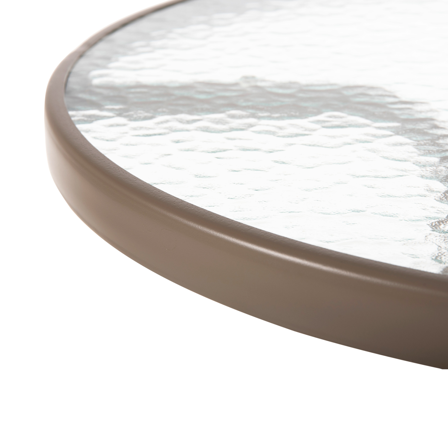 ΤΡΑΠΕΖΙ ΕΞ.ΧΩΡΟΥ ΣΤΡΟΓΓΥΛΟ LIMA HM5079.04 ΣΑΜΠΑΝΙ ΜΕΤΑΛΛΟ-ΓΥΑΛΙΝΗ ΕΠΙΦΑΝΕΙΑ Φ60x70Υ - Image 5