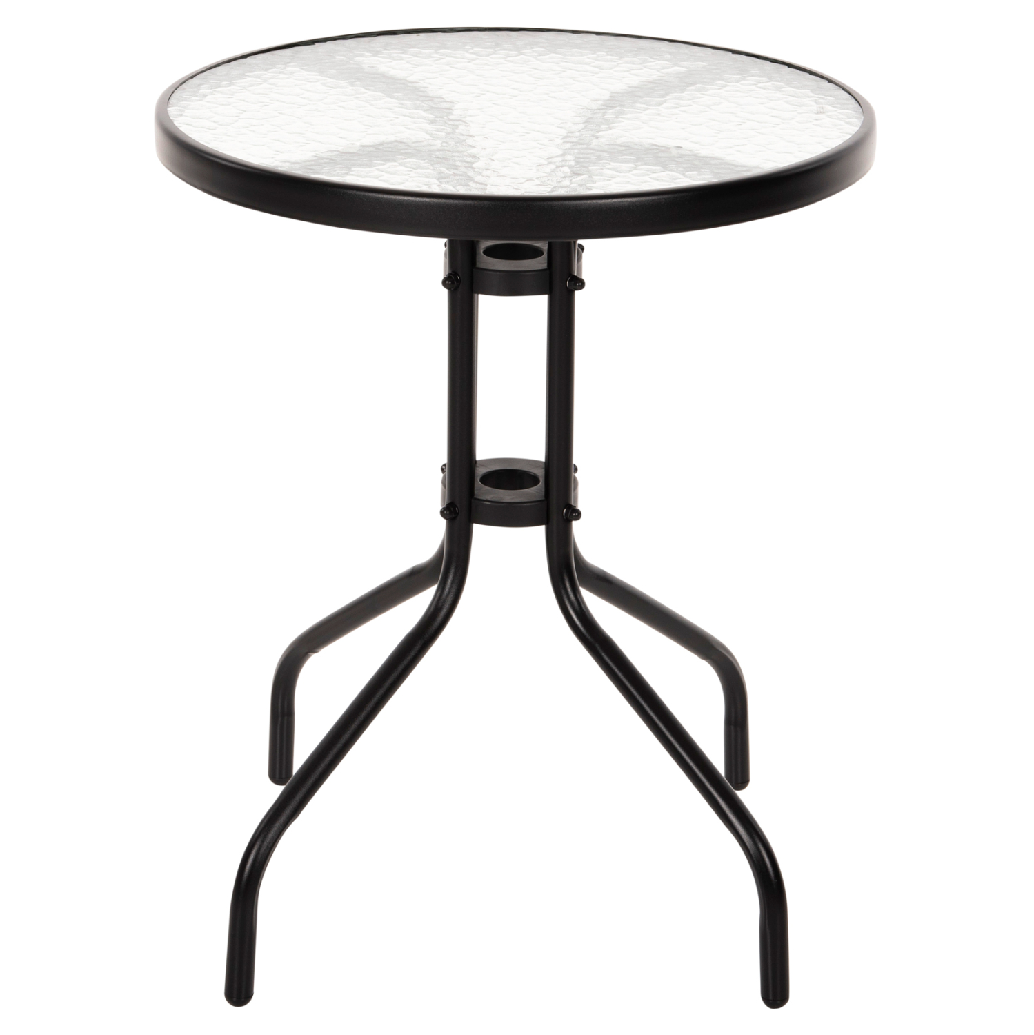 ΤΡΑΠΕΖΙ LIMA Φ60x68Υεκ. ΜΕΤΑΛΛΙΚΟ ΜΑΥΡΟ ΜΕ ΓΥΑΛΙΝΗ ΕΠΙΦΑΝΕΙΑ HM5079.03 - Image 3