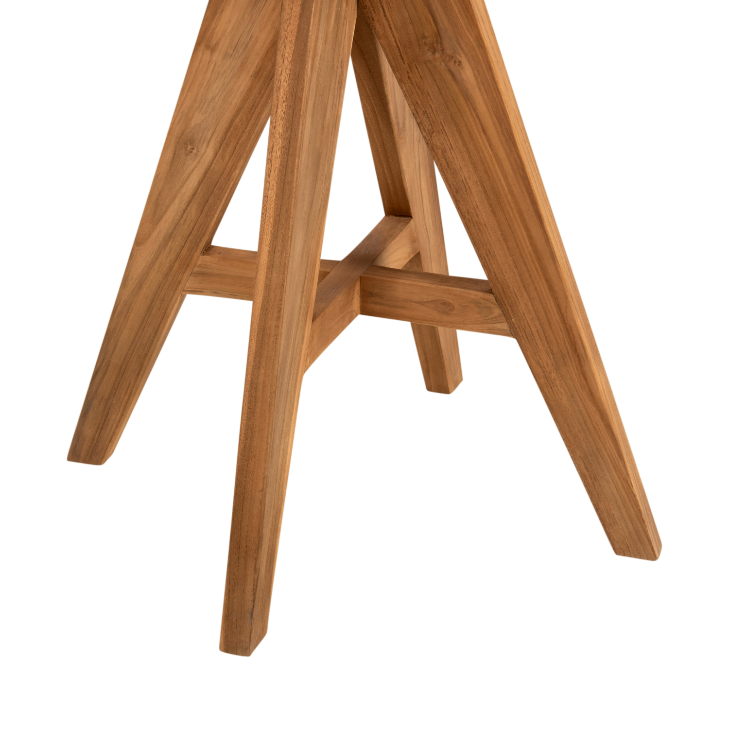 ΤΡΑΠΕΖΙ LEO ΣΤΡΟΓΓΥΛΟ ΜΑΣΙΦ ΞΥΛΟ ΤΕΑΚ Φ80x75Υεκ.HM9623 - Image 5