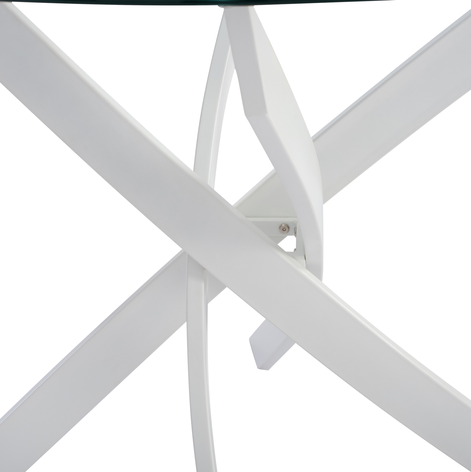 ΤΡΑΠΕΖΙ ΚΟΥΖΙΝΑΣ ΣΤΡΟΓΓΥΛΟ ΜΕΤΑΛ. JAFARU ΛΕΥΚΟ-ΓΥΑΛΙ ΑΣΦΑΛΕΙΑΣ Φ90X75Yεκ.HM8499.03 - Image 3