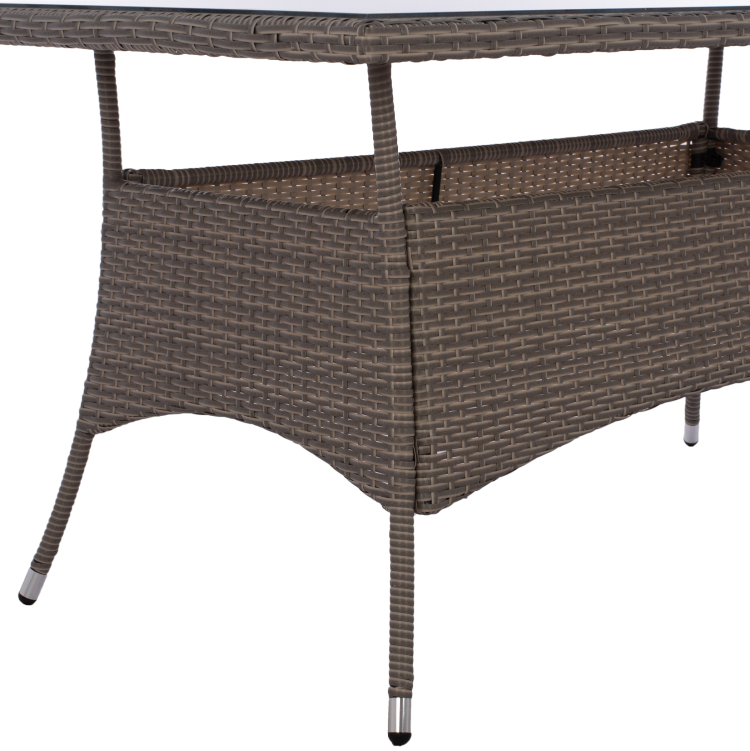ΤΡΑΠΕΖΙ ΜΕΤΑΛΛΙΚΟ MINSK RATTAN ΓΚΡΙ HM5507.01 150x90x75Υ εκ. - Image 4