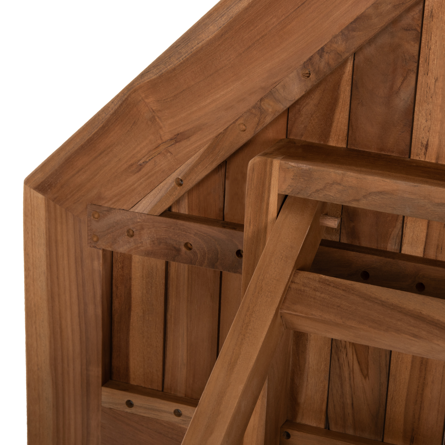 ΤΡΑΠΕΖΙ ΠΟΛΥΓΩΝΟ KENDALL ΠΤΥΣΣΟΜΕΝΟ HM9545 TEAK ΣΕ ΦΥΣΙΚΟ ΧΡΩΜΑ 120x120x75Yεκ. - Image 6