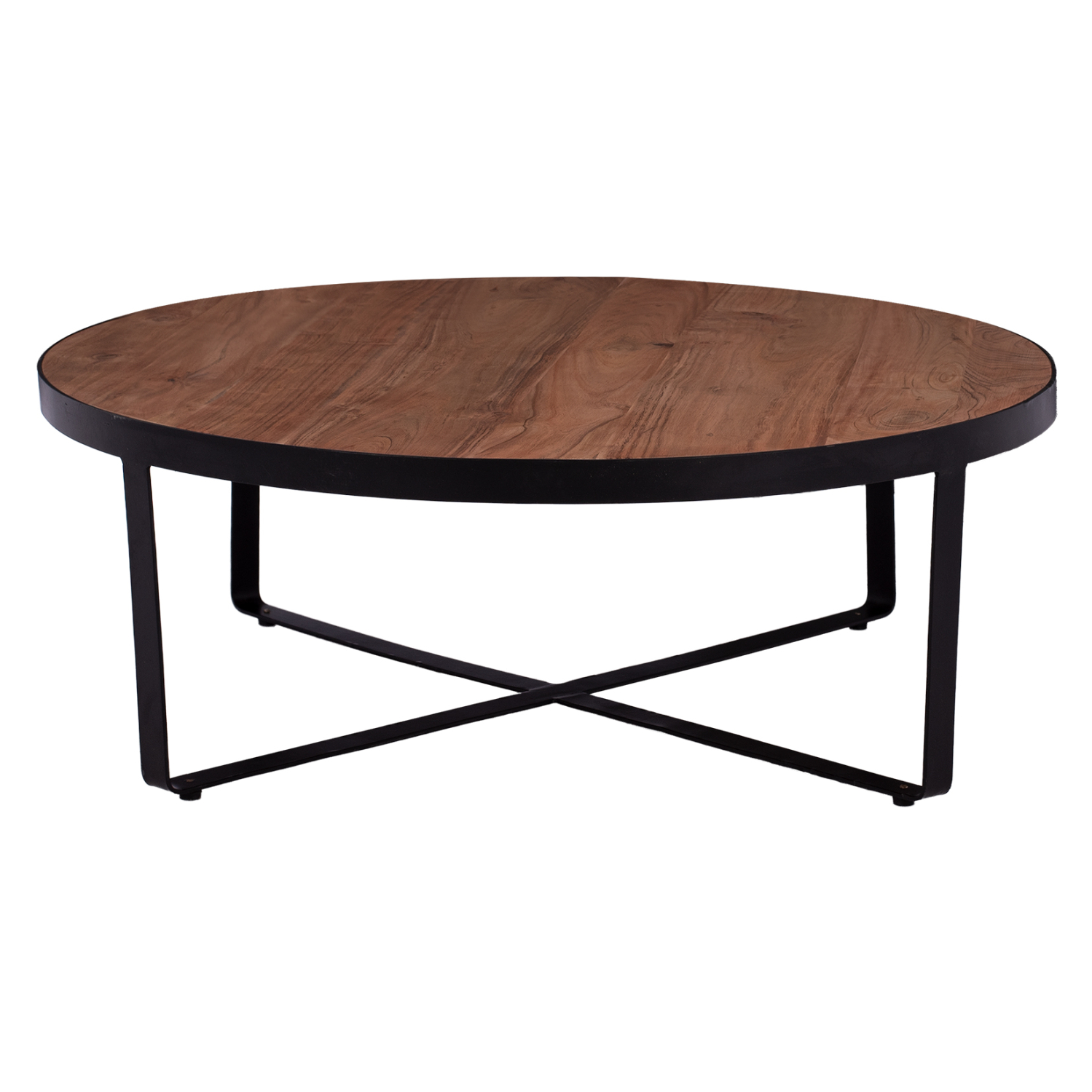 ΤΡΑΠΕΖΙ ΣΑΛΟΝΙΟΥ ATHARVA ΑΠΟ ΜΑΣΙΦ ΞΥΛΟ ΑΚΑΚΙΑΣ HM8461.11 Φ100x36Υ εκ.