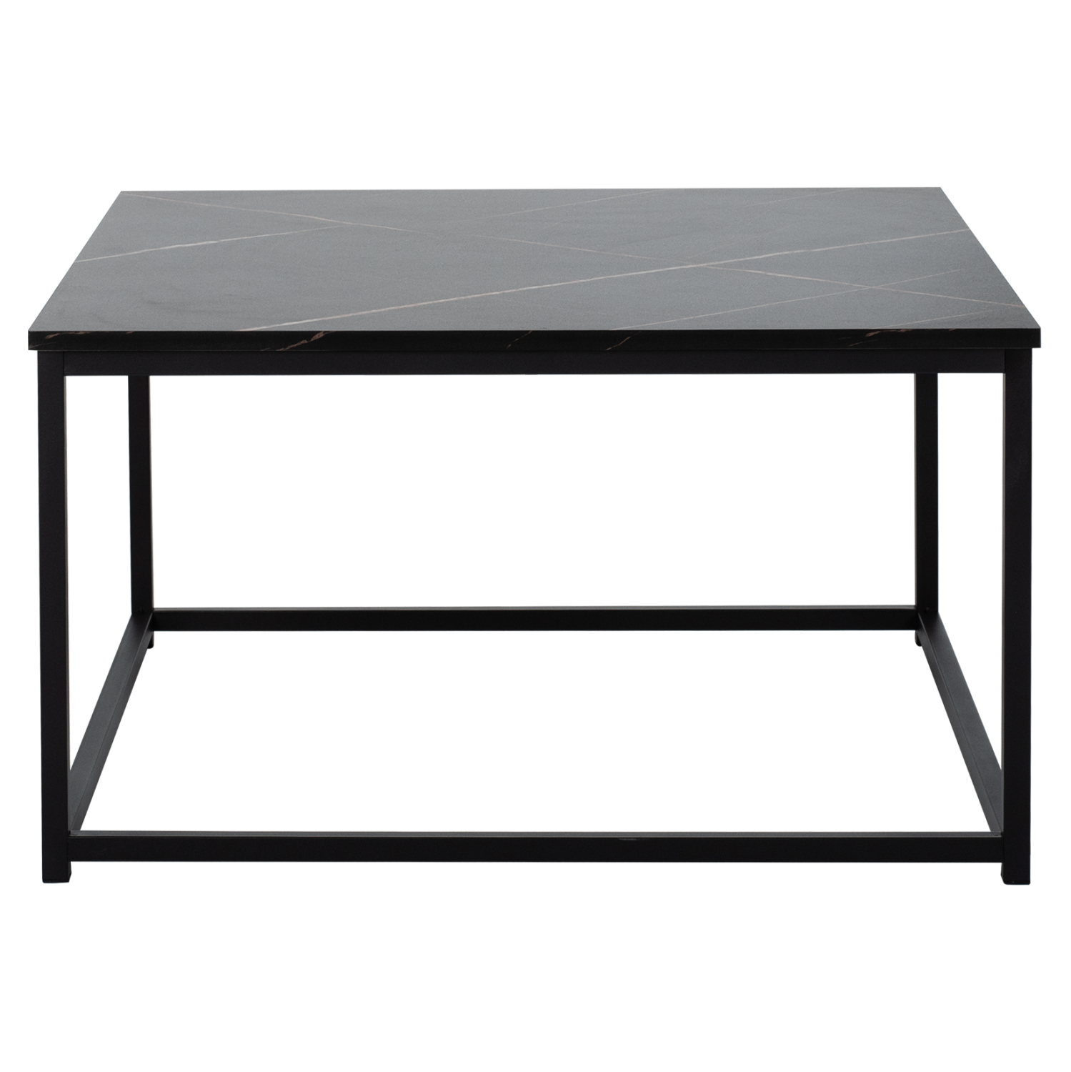 ΤΡΑΠΕΖΙ ΣΑΛΟΝΙΟΥ BRAYLEN HM8942.13 ΤΕΤΡΑΓΩΝΟ ΜΕ ΜΕΛΑΜΙΝΗ ΜΑΥΡΟ ΜΑΡΜΑΡΟ 75x75x43Υεκ. - Image 3