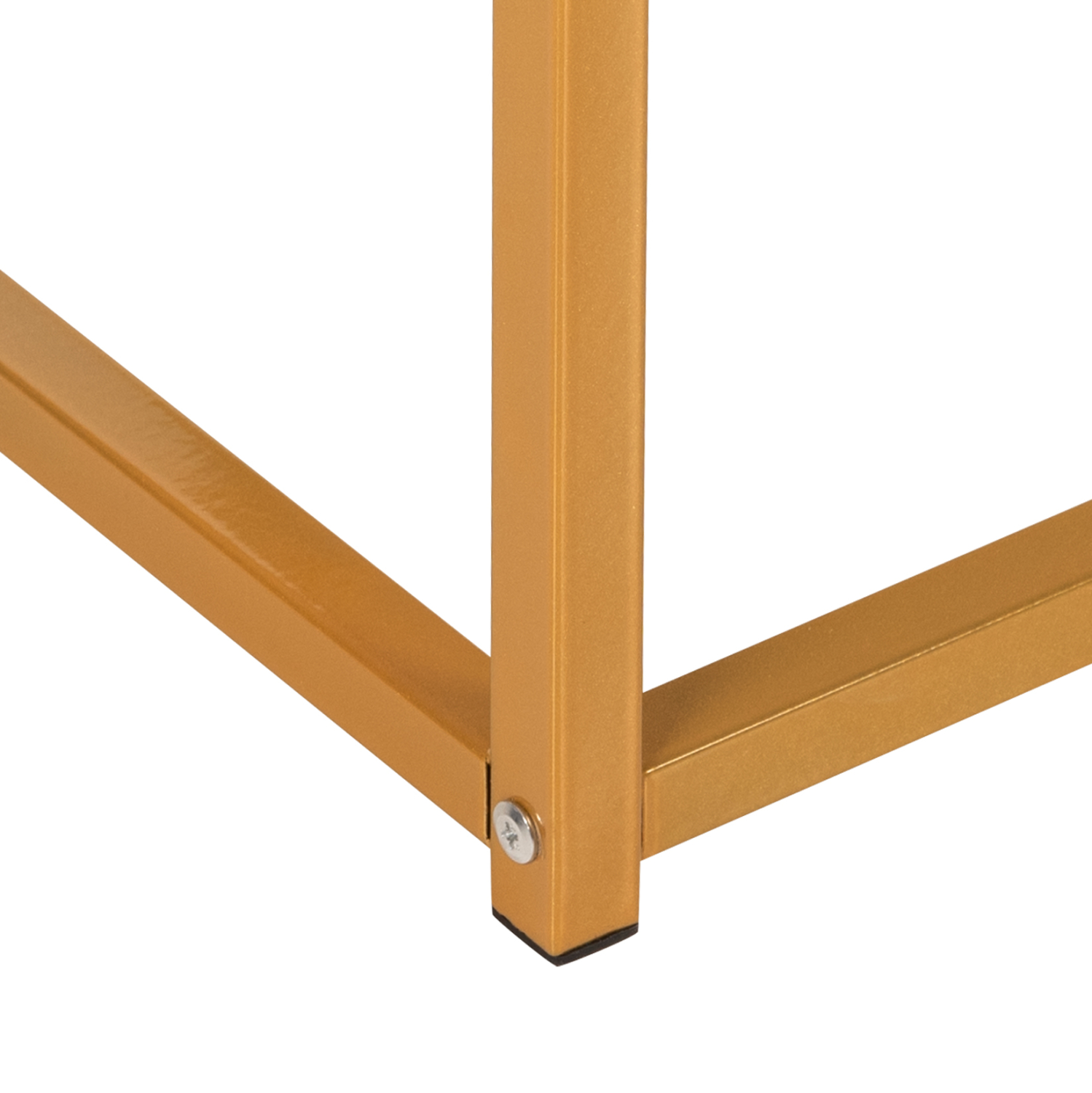 ΤΡΑΠΕΖΙ ΣΑΛΟΝΙΟΥ SAFFRON HM8975.11 ΜΕΛΑΜΙΝΗ ΛΕΥΚΟ ΜΑΡΜΑΡΟ-ΧΡΥΣΗ ΒΑΣΗ 95Χ55Χ43,5Yεκ. - Image 5