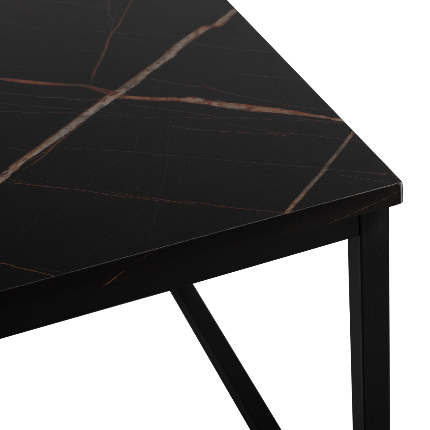 ΤΡΑΠΕΖΙ ΣΑΛΟΝΙΟΥ SAFFRON HM8975.13 ΜΕΛΑΜΙΝΗ ΜΑΥΡΟ ΜΑΡΜΑΡΟ 95Χ55Χ43Yεκ. - Image 4