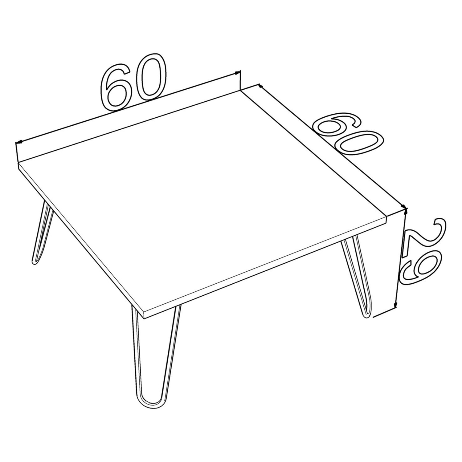 ΤΡΑΠΕΖΙ ΣΑΛΟΝΙΟΥ DIANE HM9180.01 SONAMA ΛΕΥΚΟ 60x60x29Y εκ. - Image 2