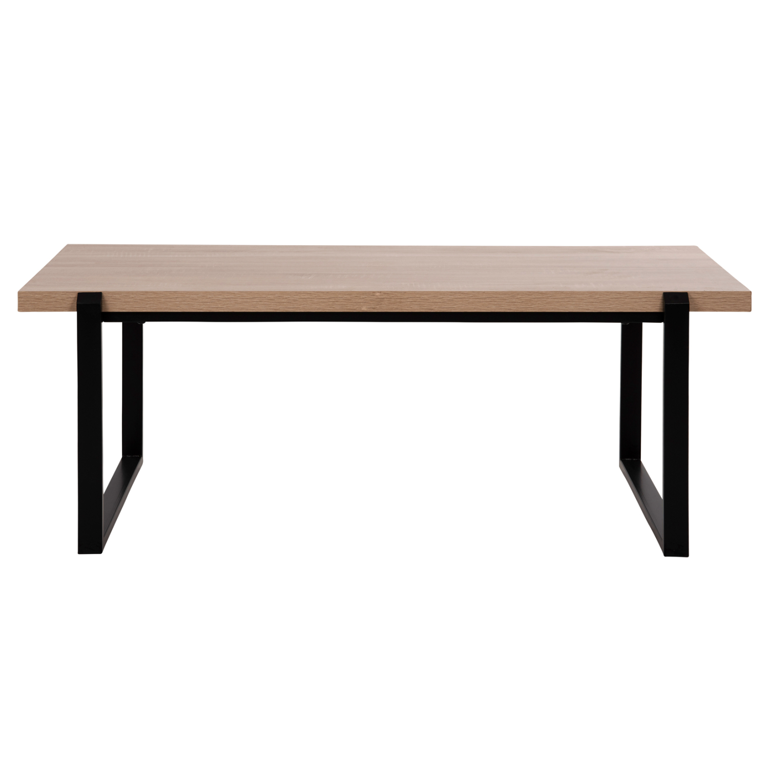 ΤΡΑΠΕΖΙ ΣΑΛΟΝΙΟΥ SHABEN HM9585.03 MDF SONOMA-ΜΑΥΡΗ ΜΕΤΑΛΛΙΚΗ ΒΑΣΗ 120x60X46Yεκ. - Image 3