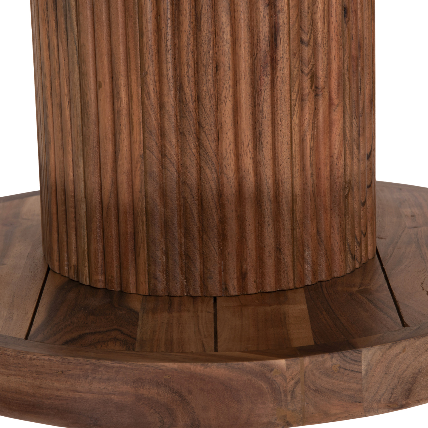 ΤΡΑΠΕΖΙ ΣΑΛΟΝΙΟΥ ΣΤΡΟΓΓΥΛΟ RAJJEH HM9692 ΜΑΣΙΦ ΑΚΑΚΙΑ ΦΥΣΙΚΟ ΧΡΩΜΑ Φ50x60Υεκ. - Image 7