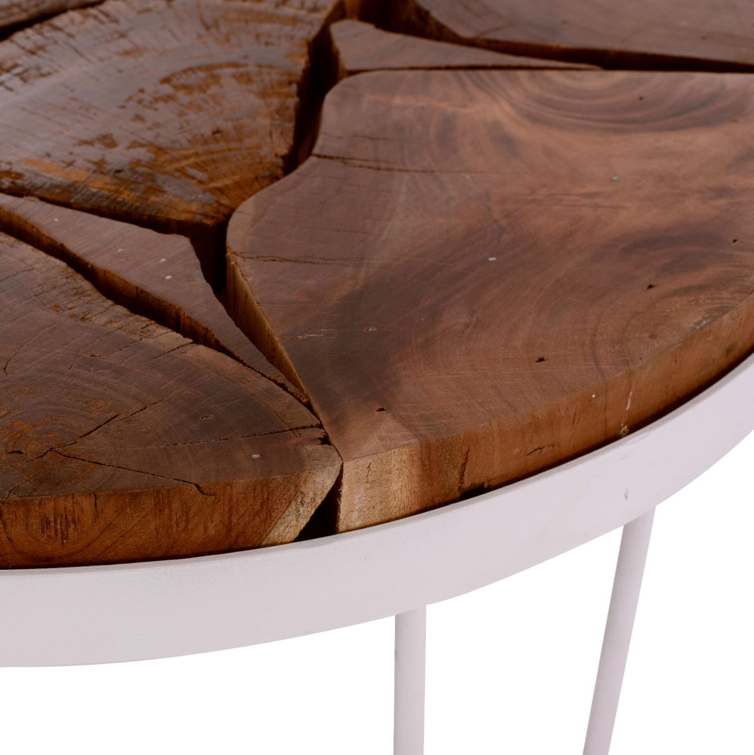 ΤΡΑΠΕΖΙ ΣΑΛΟΝΙΟΥ TIMOTHY ΑΠΟ ΜΑΣΙΦ ΞΥΛΟ ΑΚΑΚΙΑΣ ΛΕΥΚΟΣ ΣΚΕΛΕΤΟΣ Φ73x45Υεκ.HM8366.12 - Image 4