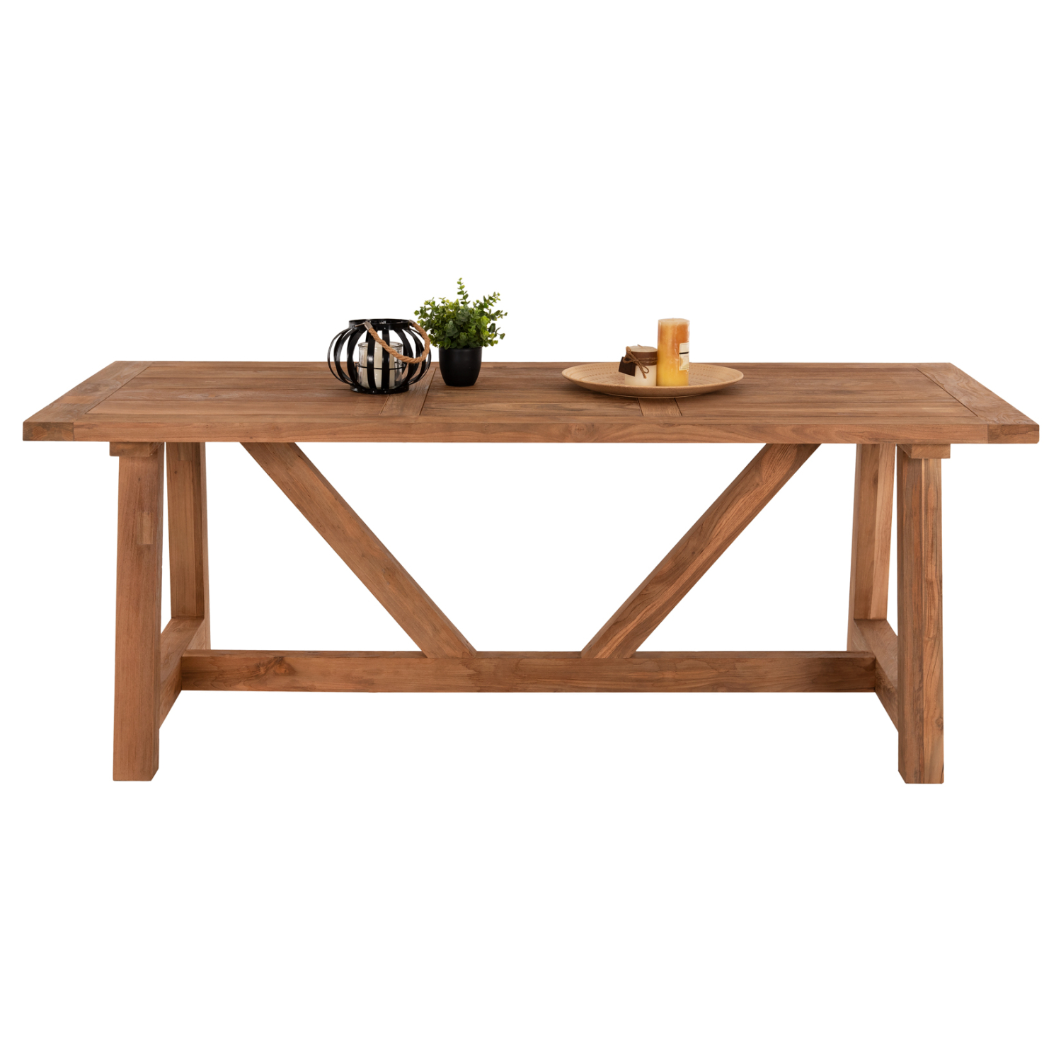ΤΡΑΠΕΖΙ ΤΡΑΠΕΖΑΡΙΑΣ HM7922 PLUTON RECYCLED TEAK ΣΕ ΦΥΣΙΚΟ ΧΡΩΜΑ 200X100X75Yεκ. - Image 3