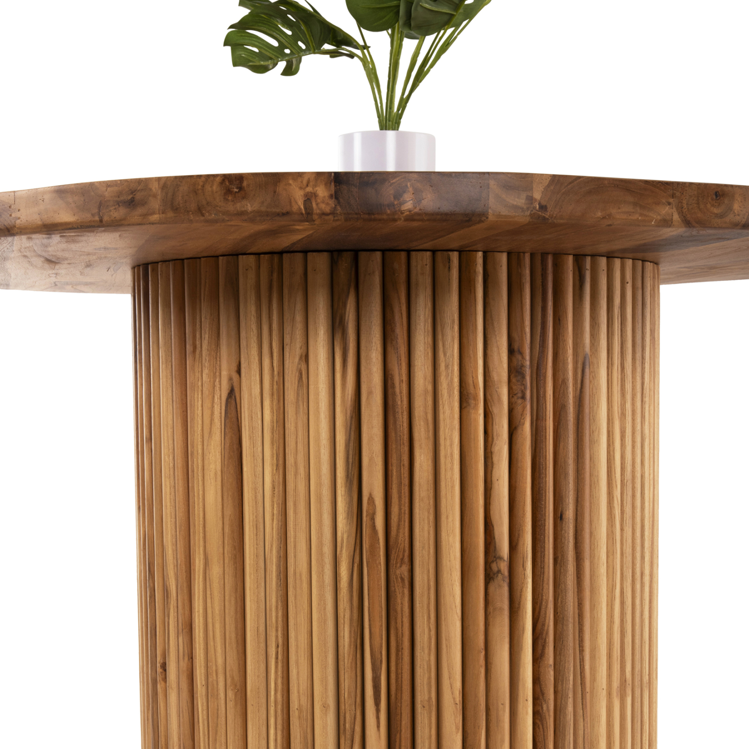 ΤΡΑΠΕΖΙ ΤΡΑΠΕΖΑΡΙΑΣ DREMA1 HM9895 ΜΑΣΙΦ ΞΥΛΟ ΤΕΑΚ Φ100X80Yεκ-3εκ.ΕΠΙΦΑΝΕΙΑ - Image 5