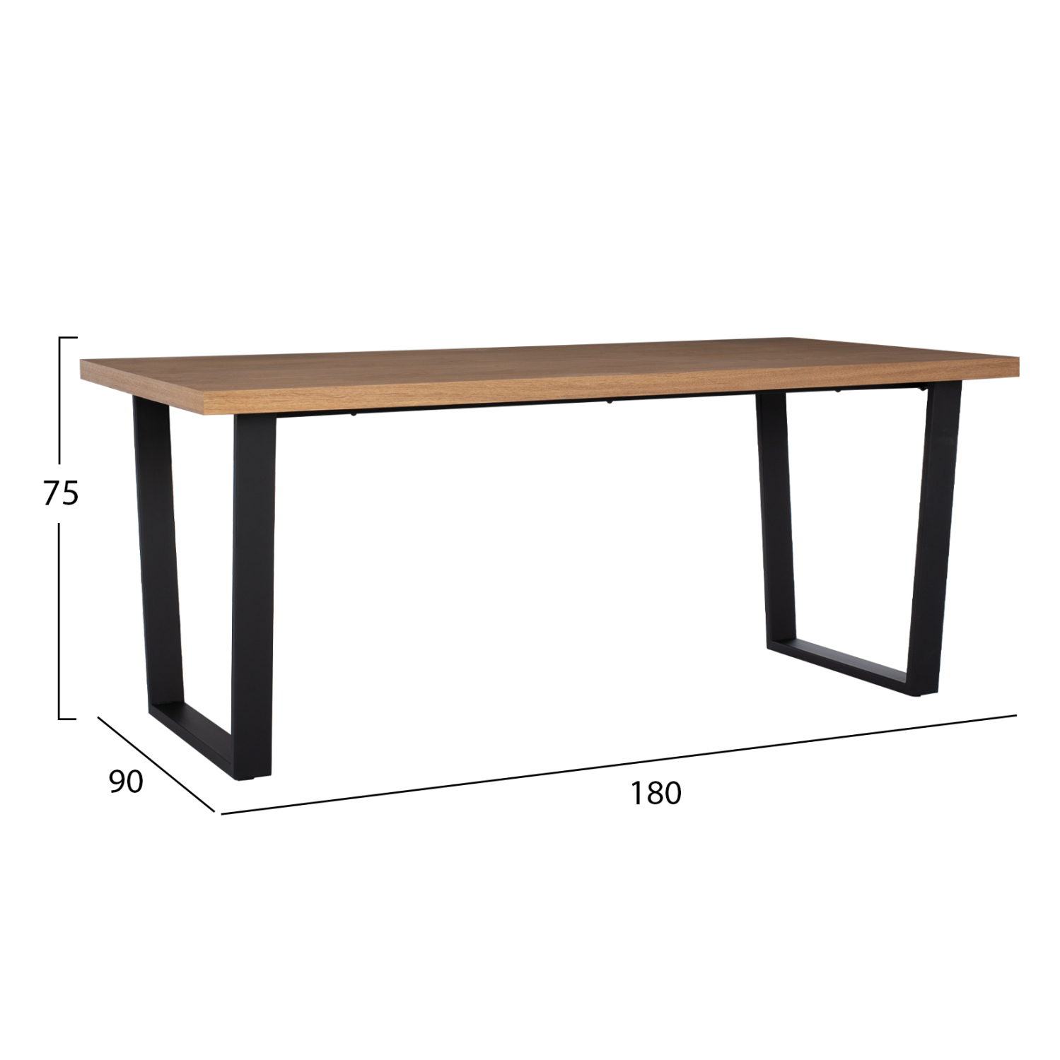 ΤΡΑΠΕΖΙ ΤΡΑΠΕΖΑΡΙΑΣ ASTORIA HM9012 ΜΕ ΚΑΠΛΑΜΑ ΔΡΥΟΣ ΣΕ ΣΤΥΛ ΡΟΥΣΤΙΚ 180X90X75Yεκ. 40mm ΠΑΧΟΣ - Image 2