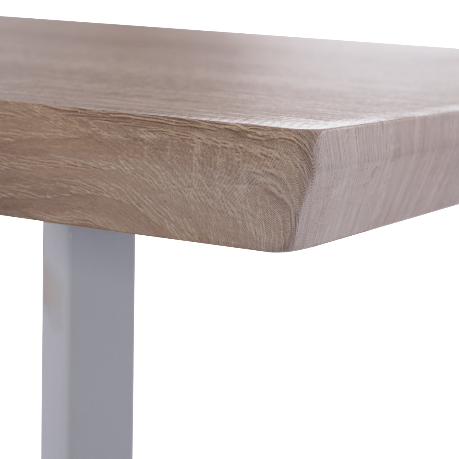 ΤΡΑΠΕΖΙ ΤΡΑΠΕΖΑΡΙΑΣ OFIRA 140X80 SONAMA ΜΕ ΛΕΥΚΑ ΠΟΔΙΑ HM8374.02 - Image 4