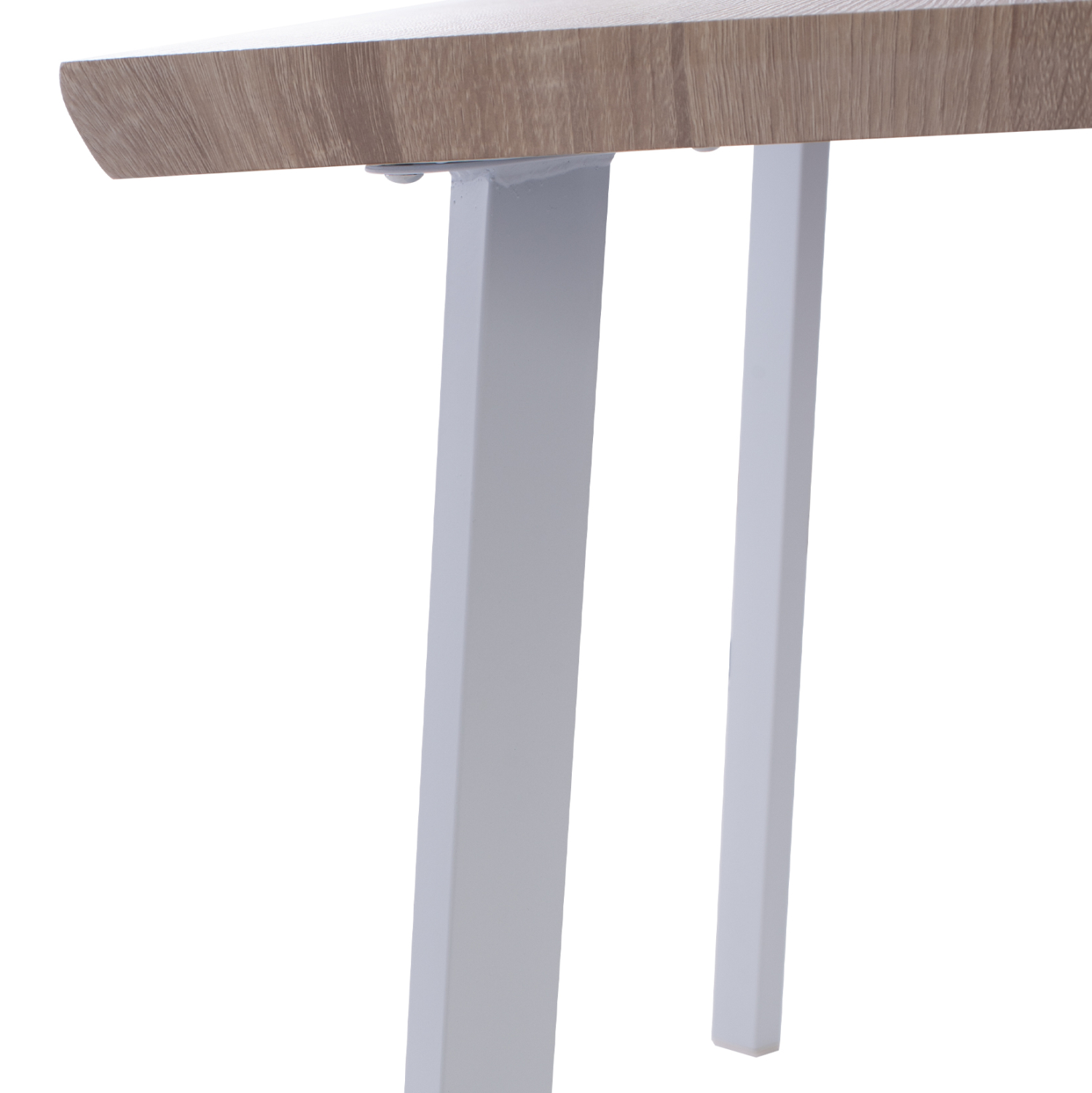 ΤΡΑΠΕΖΙ ΤΡΑΠΕΖΑΡΙΑΣ OFIRA 140X80 SONAMA ΜΕ ΛΕΥΚΑ ΠΟΔΙΑ HM8374.02 - Image 6