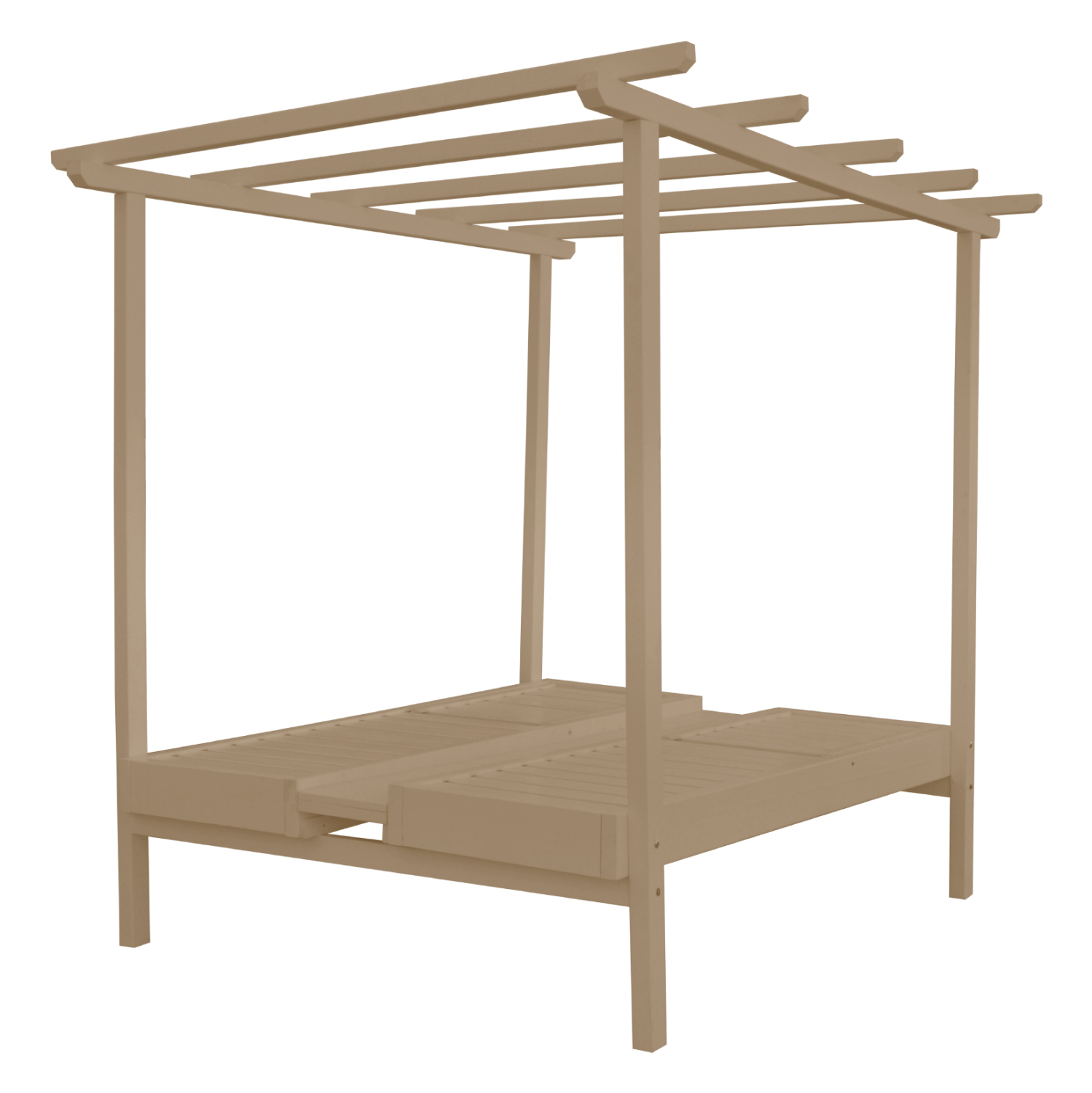 ΞΑΠΛΩΣΤΡΑ ΕΠΑΓΓΕΛΜ. ΜΥΚΟΝΟΣ ΞΥΛΙΝΗ ΔΙΠΛΗ ΜΠΕΖ ΜΕ ΟΥΡΑΝΟ 205x167x212Υεκ.HM5428.02 - Image 4