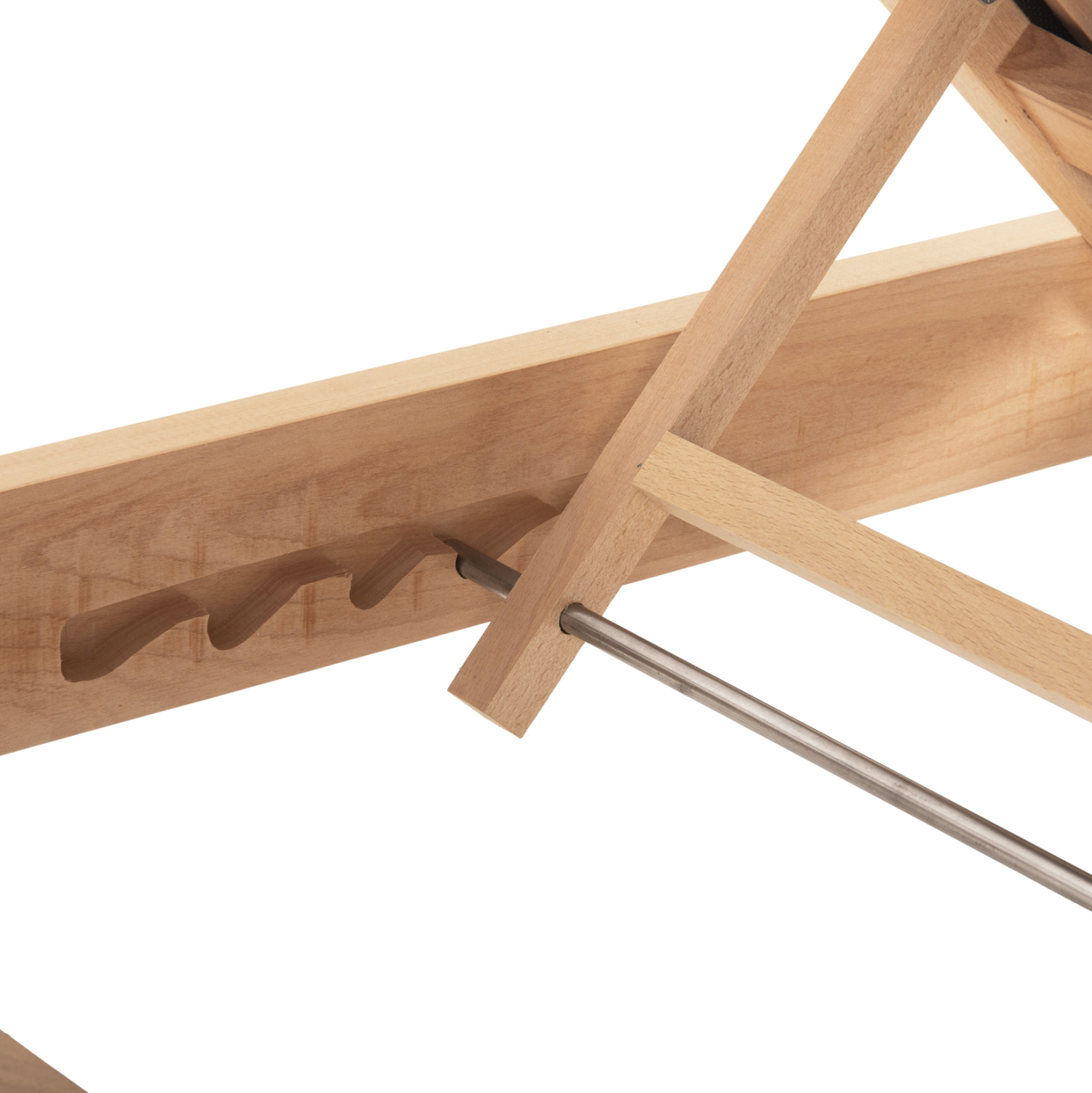 ΞΑΠΛΩΣΤΡΑ MILOS HM10650.03 ΞΥΛΟ ΟΞΙΑΣ ΣΕ ΦΥΣΙΚΟ-ΜΑΥΡΟ TEXTILENE 204x65x31,5-92,5Υ εκ. - Image 8