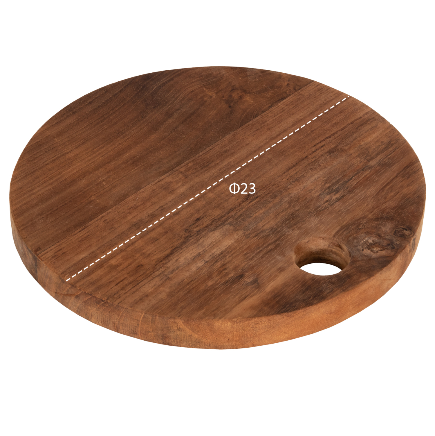 ΞΥΛΟ ΚΟΠΗΣ ΣΤΡΟΓΓΥΛΟ HM4287 ΞΥΛΟ ΤΕΑΚ ΣΕ ΦΥΣΙΚΟ-ΜΕ ΤΡΥΠΑ ΚΡΕΜΑΣΗΣ Φ23x2Υ εκ. - Image 2